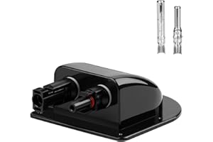 XTVTX Passacavo solare, passacavo solare, passacavo per tetto, camper con pannello solare, presa solare, IP67, impermeabile, in ABS, doppio ingresso cavo, per camper, barche