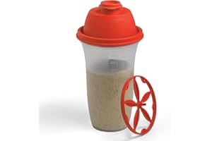 SIGNORA WARE Shaker Protéiné de 500ml, pour Boisson Protéinée, Compléments Alimentaires En Poudre, Protéines de Musculation, Vinaigrettes, Gourdes de Sport Sans BPA