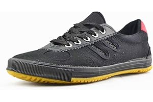 YISHIO Arti Marziali Scarpe Uomo Classiche Scarpe Ligthweight Tai Chi della Tela di Canapa a Fondo Piatto Pista Scarpe Unisex Shoes (Colore : Black, Taglia : 37)