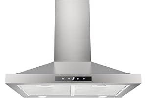 ‎FIREGAS FIREGAS Dunstabzugshaube 60 cm, 335m³/h Wandhaube mit Touch-Bedienung und LED-Beleuchtung, Abluft und Umluft Dunstabzug mit 3 Leistungsstufen Energieklasse A, leise, Edelstahl