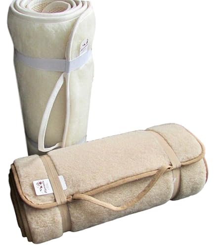 Yogamat Schapenwol Vishnu 90 x 200 x 1,5 cm afgebiesd