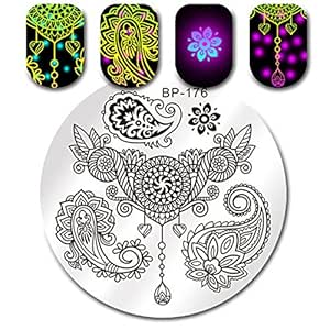 Buy Fashlady Bp 176 Born Pretty 1pc 5 5cm Round Unicorn Stamping