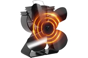 HAWCAFU Stove Log Burner Wood Burner Fireplace Fire Fan for Wood Burning Top Heat Powered woodburner Stove Fan