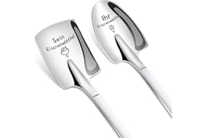 ‎TULOLVAE Tulolvae Valentinstag Geschenk für Ihn und Sie 2 Stück Eislöffel mit Gravur - Sein und Ihr Eiscremelöffel, Hochzeitsgeschenke für Brautpaar, Geburtstag Jahrestag Weihnachten Geschenk für Frauen Männer