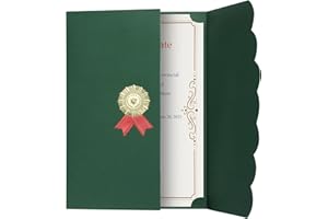 HAOZAIKEJI Porte-documents A4 avec 5 pochettes de protection en carton pour certificats