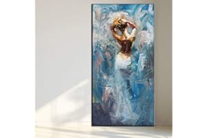 Gbwzz Donne di Grandi Dimensioni Indietro Dipinte a Mano Quadri Dipinti ad Olio Astratti su Tela Modern Home Wall Painting,50x100cm
