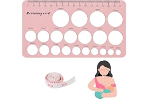 XURJUMI Règle Mamelon, Règle Mesure des Mamelons des Mères avec Ruban Souple 1,5M Outil Mesure Bride Sein en Silicone Flexible pour Mamelons, Outil Dimensionnement Tire-lait