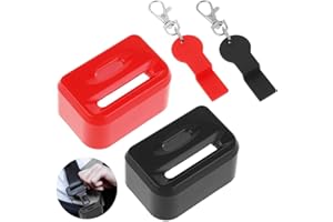 ZEPIQOR Protège Ceinture de Securite Enfant 2 Pieces, Empêche les Enfants de Déboucler la boucle de ceinture de sécurité, le couvercle de boucle de ceinture de serrure enfant avec 2 clés