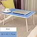 Produktbild Yi Feng Laptopständer Home Small Wood Klapptisch - 4 Feet Portable Holz - Square Esstisch - Computer Workstation -Meuble (Farbe : Blau)