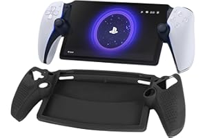 Olycism Coque en Silicone Compatible avec Sony Playstation Portal Coques en Silicone Anti-Traces de Doigts, Anti-Rayures et Antichoc Housse de Protection pour PS5 Portal Silicone Antidérapantes(Noir)