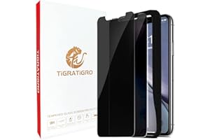 Tigratigro[2 Sztuk] Prywatność Folia ochronna dla iPhone 11/iPhone XR,Anti Spy w folii ze szkła hartowanego,HD,9H twardość,0,33mm[z łatwymi do zainstalowania narzędziami]