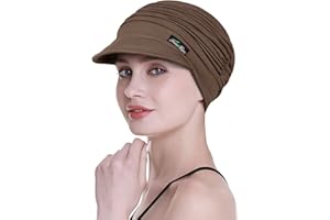 FocusCare Gorros suaves de quimioterapia para mujer, gorra de bambú, turbante para pérdida de cabello