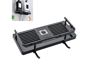 HeaHap Półka prysznicowa na drążek prysznicowy, montaż bez wiercenia, uchwyt na szampon, żel pod prysznic, mydło, półka do przechowywania na drążek prysznicowy