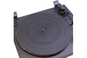 Turntable Mat, 12" Silicone Rubber Record Platter Slipmat Antistatic for Turntable Record LP Players by Gartopvoiz, 3mm Thick