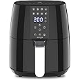 Milton Rapid New Launch 4.2L Air Fryer ! 1450W | 360° High Speed Air Circulation for Fry, Grill, Roast & Bake ! Digital Timer & Temperature Control ! 360° High Speed Air Circulation ! (Black, 4.2 L)