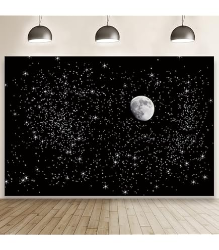 YongFoto 3x2m Vinile Sfondo Fotografico Cartoon Space Starry Night Blue Sky Earth Rocket Clouds Star Doccia Fondale Foto Festa Bambini Boby Nozze Adulto Partito Studio Fotografico Puntelli