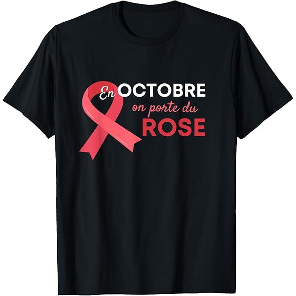 T-shirt Femme Octobre Rose 2025 - Col V Avec Ruban Rose | Soutien Cancer Du Sein | Cadeau Solidarité - 3