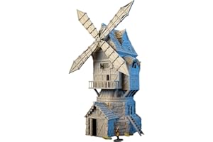 Moulin à Vent bâtiment à l'échelle 28mm pour Village médiéval et Fantastique. Parfait pour Wargaming, Warhammer 40k, Donjons et Dragons, Pathfinder, RPG, Age of Sigmar, 3D Vikings
