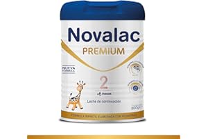Novalac Premium 2 - Leche en polvo de Continuación 6-12 Meses. Contribuye al normal desarrollo cognitivo y visual del bebé. Fórmula Elaborada con Pediatras rica en Hierro y en DHA - 800 g