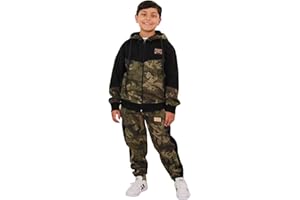 A2Z 4 Kids Garçons Filles Survêtement Enfants A2Z Badge Camouflage Camo Bleu Contraste Panneau Encapuchonné Top Bottom Jogging Costume Âge 2 3 4 5 6 7 8 9 10 11 12 13 Ans