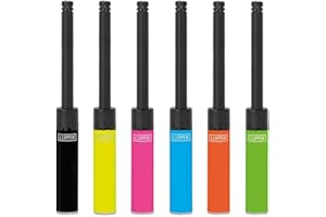 SMART PRICE Genuine Clipper Long Tube Reach Adjustable flame Refillable Lighters for Candles Cookers Kitchen BBQ Camping Fire (Assorted Color) (3)