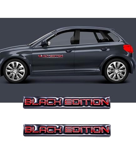 Biomar Labs 2 x 3D Gel Silicone Stickers Bumper Sticker Decals Badge Emblem Auto Tuning for Car Motorcycle Helmet Bike (Black Red Beast KS 46