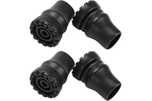 LIAMGUS 4 pcs walking stick rubber ends, Non-Slip Stable Replacement Cane Tip, crutches rubber ends, Non-Slip Rubber Replacement Cane Tip, for Canes, Walking Sticks, Hiking Stick, Seniors Crutches