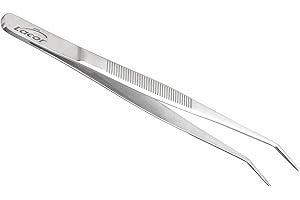 Lacor Pinzetta da Cucina di Precisione per Placcatura a Strati, Acciaio Inox 18 e 10, Manico Graffiato Fine, Qualità, Lunghezza 15.5 cm, 62865