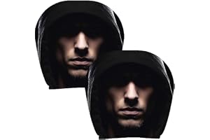 2Pack Ghost Face Headrest Covers,Scary Headrest Covers For Car,Soft Stretch