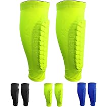 Shyllin 1 Paio Di Parastinchi Bambino Calcio, Traspiranti E Antishock Per Ragazzi E Ragazze, Ideali Per Calcio, Basket, Ciclismo, Escursionismo (nero, M - 6