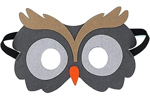 Jtnohx Felt Animal Masks, 10 Pcs Halloween Mask for Kids, Animal Costume for Birthday Party Supplies