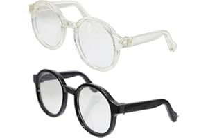 HOMSFOU 2 Stück Puppenbrille Kunststoff Schnapsgläser Kunststoff Playes Haustier Hund Brille Puppenanziehzubehör Puppenbrillen Puppenanziehzubehör Puppenanzieh-Requisiten Brillenkleidung