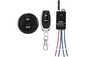 dstfuy relais mit fernbedienung 230V,kabelloser Lichtschalter AC 220V/230V/240V/10A Relais Funk Wandschalter 328FT Langstrecken,für Haushaltsgeräte, Deckenleuchten, Wasserpumpe, Elektrogeräte.