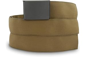 Wazoo Cintura antifurto, per viaggi e attività all'aria aperta, fibbia in acciaio inox, manica nascosta, prodotta negli Stati Uniti, Marrone coyote, Medium