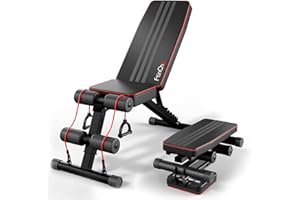 FitinOne Hantelbank Klappbar Verstellbar, Multifunktions Trainingsbank Schrägbank für Ganzkörper-workout, 6 in 1 Fitnessbank für zu Hause oder im Fitnessstudio, 300kg Gewichtskapazität