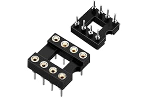 Oiyagai 30-Pezzi Zoccolo IC DIP 8 Pin Foro Tondo 2,54 mm – Connettore per Montaggio PCB, Breadboard, Prototipazione e Riparazione Circuiti