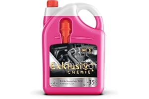Exklusiv Chemie 5 litres d'antigel de radiateur G12+ 5 ans | Liquide de refroidissement voiture jusqu'à -35° | Liquide de refroidissement G12 voiture | Prêt à l'emploi