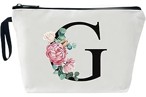 JEKUGOT Personalisierte Make-up-Taschen, Geburtstagsgeschenke für Frauen, A-Z, personalisierte Geschenke für Frauen, einzigartige Freundschaftsgeschenke für Frauen, Braut-Kosmetiktasche, Mütter (), g