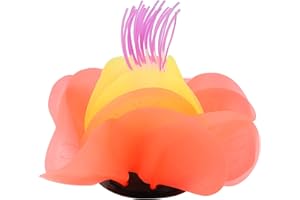 VOCOSTE Aquarium Simulation Corail Aquatique Fleur, Silicone Décoration Rouge