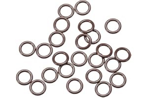 sourcing map Flúor Caucho Juntas Tóricas 5mm OD 3mm ID 1mm Ancho, Métrico FKM Sellado Junta, Paquete de 25