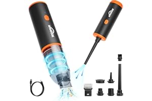WHATOOK Compressa Aria Soffiatore & Aspirapolvere: Pulitore Elettrico Portatile, Super Potente 100.000 RPM, Ideale Per Computer, Auto, Casa e Pulizie All' Aperto(3 in 1 Mano Duster e Vacuum)