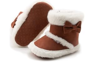 Sonsage Infant Baby Girls Boys Snow Boots Soft Anti-Skid Sole Ankle Premium Booties Newborn Toddler Prewalker Winter Warm Crib Shoes