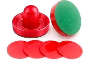 ZYWQ Air Hockey Set - 2 Air Hockey Pushers & 4 Pucks for Mini Tables | Replacement Accessories