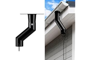 Tfro & Cile Rain Chain Gutter Adapter Black Installation Suit for Gutter Downspout Outlet