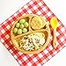 Avanchy Baby Infant Feeding Bamboo Stay Put Suction Divided Plate + Spoon/Teether, Great Baby Gift Set, Fda Approved Bpa Free, Green