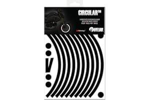 ‎VFLUO VFLUO - Kit Reflektierende Felgenrandaufkleber Motorrad, Aufkleber für 1 Rad 3M™-Technologie™, 360°-Kreis - Hohe Sichtbarkeit von der Seite – Diskret und Design – Einfache Installation