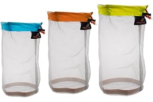 Yundxi Ultralight Stuff Sack Mesh Drawstring Storage Bag for Travelling Camping Hiking