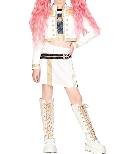 Disfraz De K-pop Cazademonios Para Niñas – Chaqueta, Top, Pantalón Corto Y Colgante, Ideal Para Halloween Y Actuaciones De Baile
