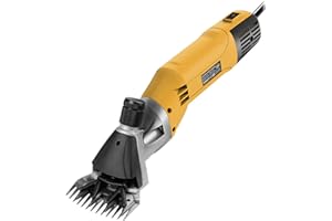 Vinteky 780W Esquiladora Ovejas, Cortapelos Eléctrico Profesional para Ovejas Alpacas Cabras, 6 Velocidades Ajustables (Amarillo)