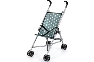 Bayer Design 30558AA wózek spacerowy dla dzieci lalka, składany, zintegrowany pasek, podwójne kółka